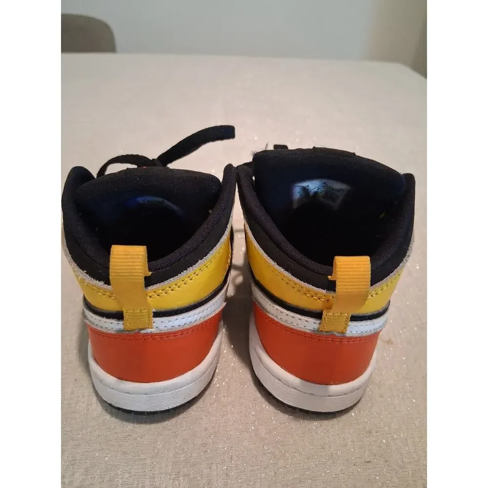 Nike Air Jordan 1 Mid SE TD Amarillo Team Orange Toddler Size 8C BQ6933-087 Kids